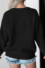 HELLO PUMPKIN Round Neck Long Sleeve Sweater for a perfect OOTD – dress to impress outfits from Amexza