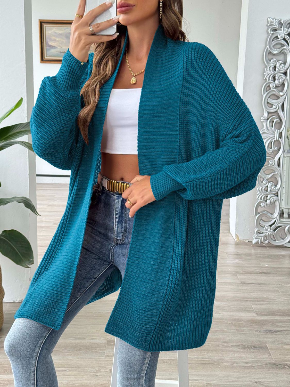 Open Front Long Sleeve Cardigan for a perfect OOTD – dress to impress outfits from Amexza