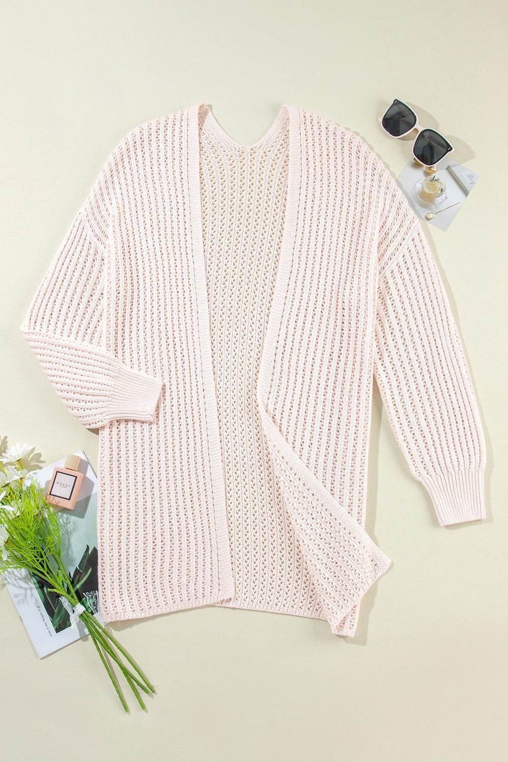 Open Front Long Sleeve Cardigan for a perfect OOTD – dress to impress outfits from Amexza