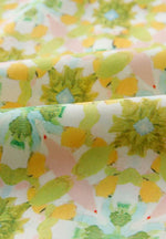 Frill Printed Collared Neck Long Sleeve Blouse - Amexza