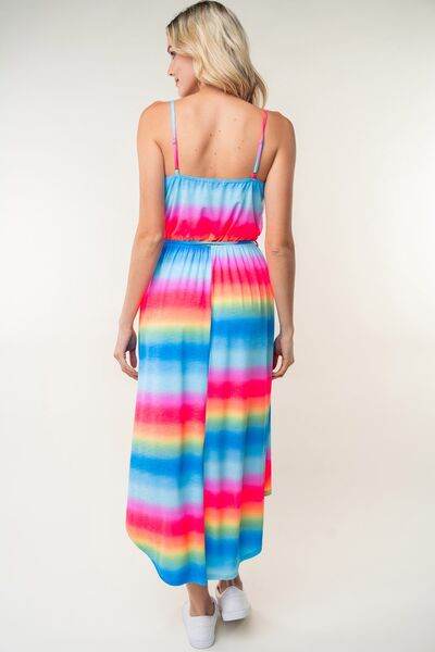 White Birch Full Size Ombre Striped Midi Cami Dress for a perfect OOTD – dress to impress outfits from Amexza