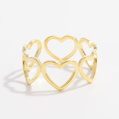 925 Sterling Silver Heart Ring Gold for a perfect OOTD – dress to impress outfits from Amexza