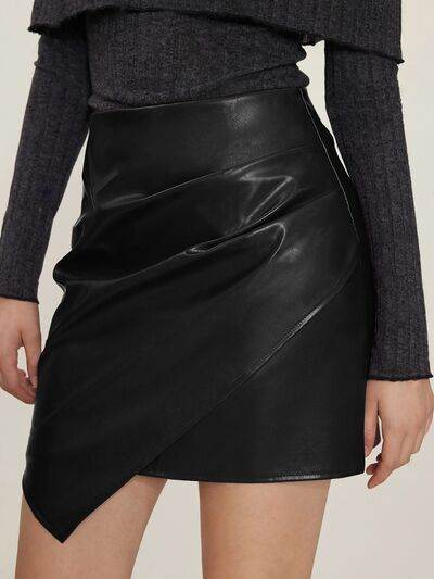 Ruched Mini Skirt with Zipper for a perfect OOTD – dress to impress outfits from Amexza