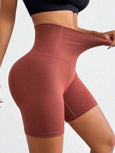 Seamless High Waist Active Shorts Rust for a perfect OOTD – dress to impress outfits from Amexza