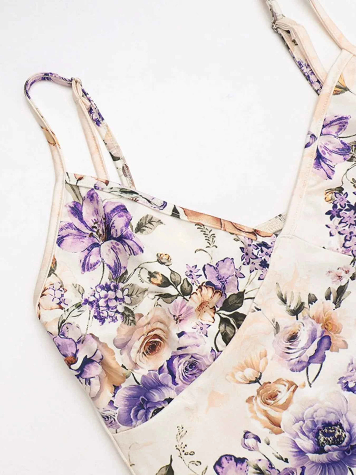 Floral Print Bodycon Maxi Dress with Spaghetti Straps