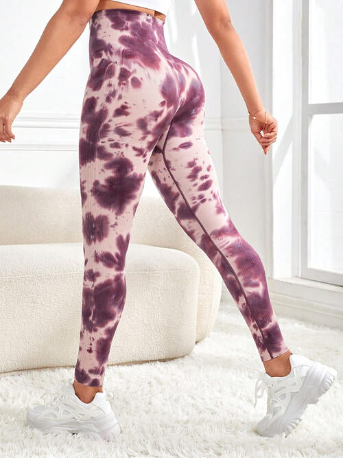 Tie-Dye Wide Waistband Active Leggings for a perfect OOTD – dress to impress outfits from Amexza