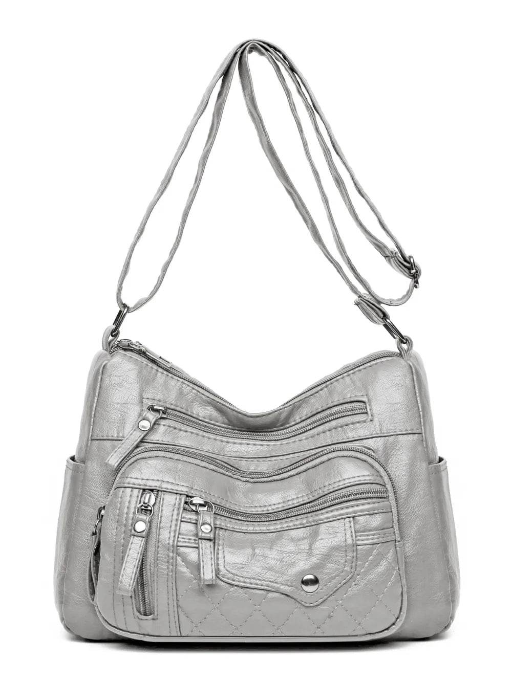 PU Leather Multi Pockets Adjustable Strap Shoulder Bag for a perfect OOTD – dress to impress outfits from Amexza