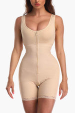 Full Size Zip-Up Lace Detail Shapewear Nude for a perfect OOTD – dress to impress outfits from Amexza