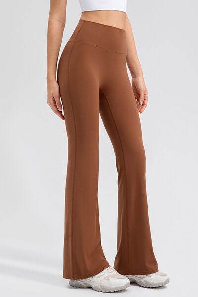 High Waist Straight Active Pants - Amexza