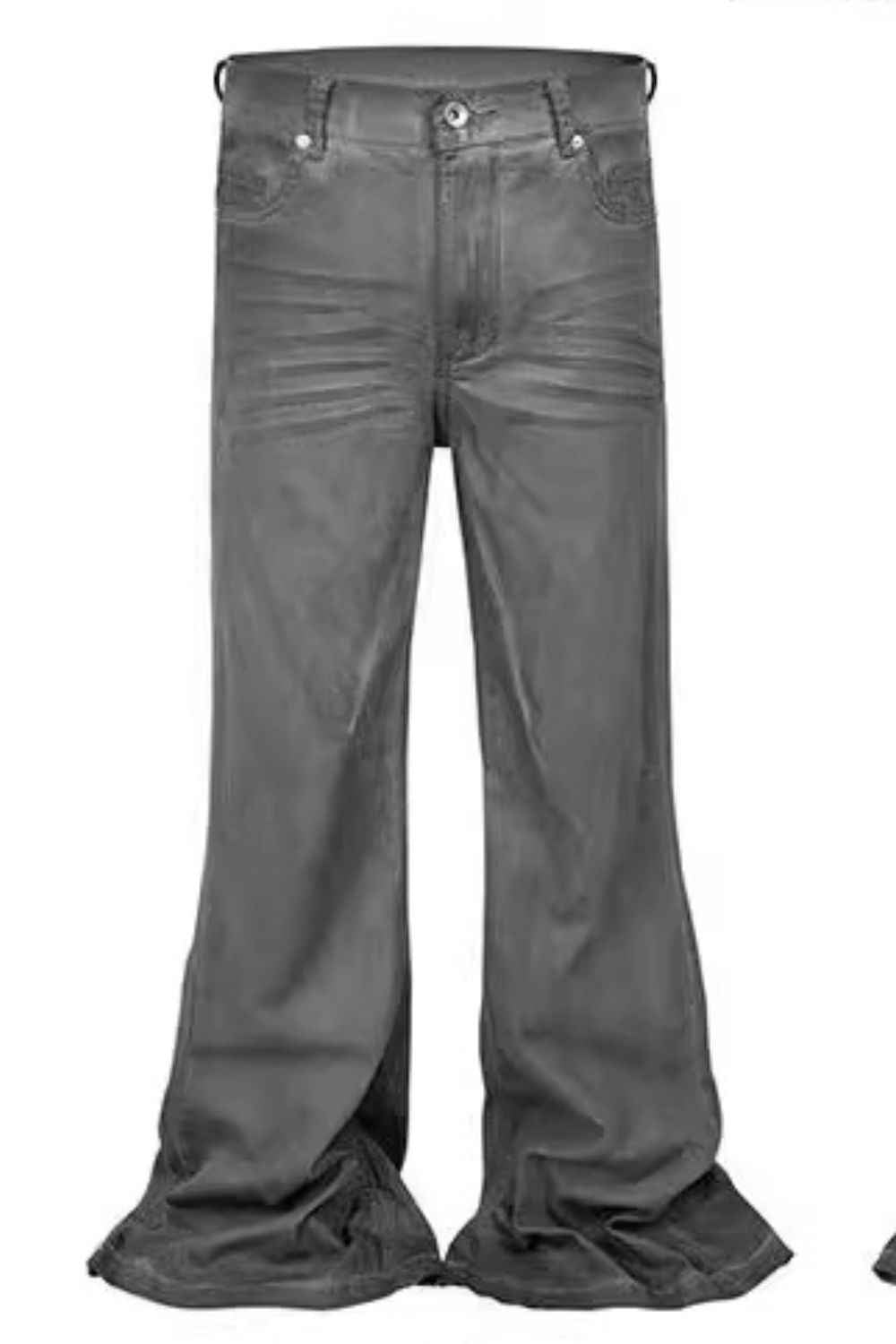 Men's Washed Flare Jeans Dark Gray for a perfect OOTD – dress to impress outfits from Amexza