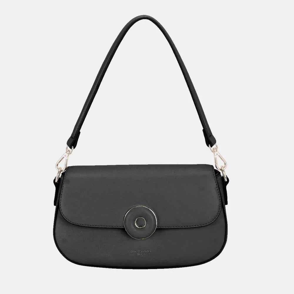 David Jones PU Leather Shoulder Bag Black One Size for a perfect OOTD – dress to impress outfits from Amexza
