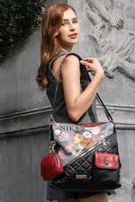 Nicole Lee USA Convertible Adjustable Strap Backpack Bag Black One Size for a perfect OOTD – dress to impress outfits from Amexza