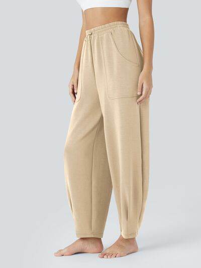 Lovelet Drawstring Pants with Pockets Tan for a perfect OOTD – dress to impress outfits from Amexza