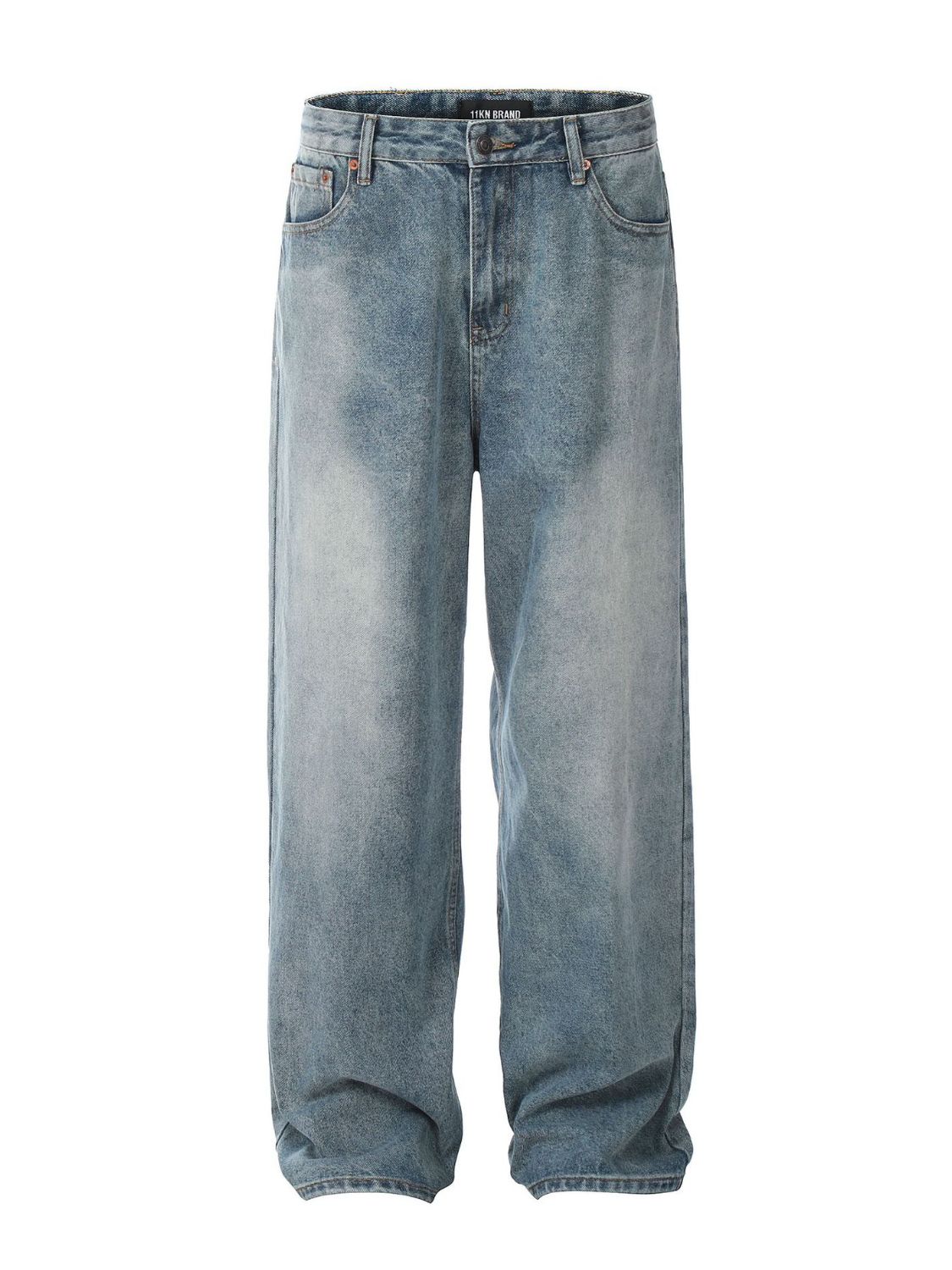 Men's Washed Straight Jeans Medium for a perfect OOTD – dress to impress outfits from Amexza