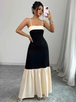 Color Block Maxi Cami Dress