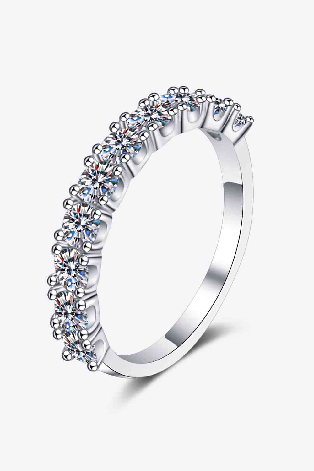 1 Carat Moissanite Half-Eternity Ring for a perfect OOTD – dress to impress outfits from Amexza