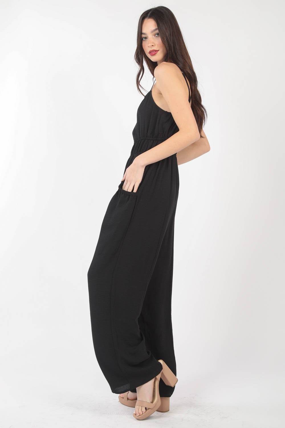 VERY J Pintuck Detail Woven Sleeveless Jumpsuit for a perfect OOTD – dress to impress outfits from Amexza