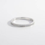 925 Sterling Silver Inlaid Zircon Ring Silver for a perfect OOTD – dress to impress outfits from Amexza