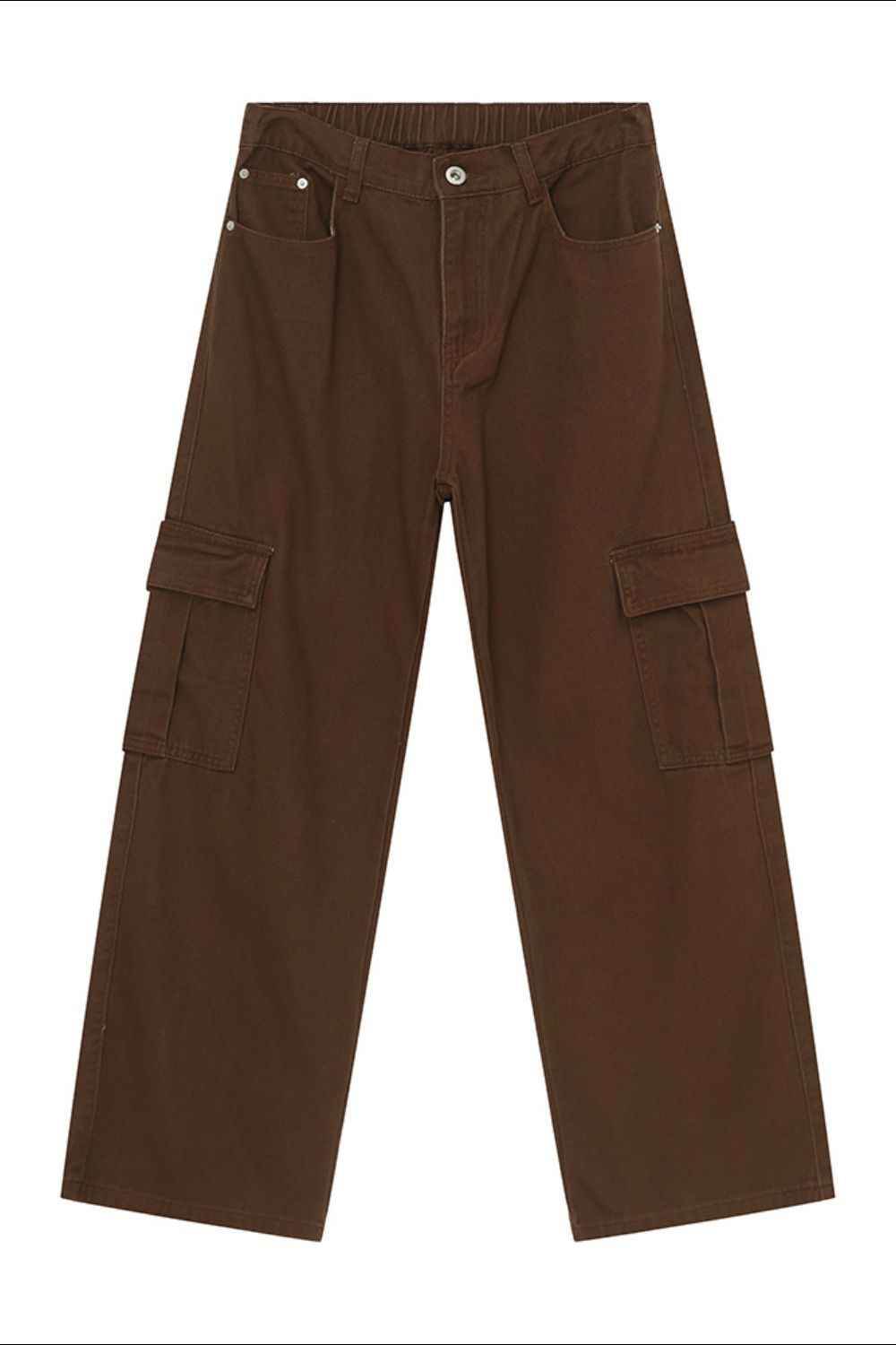 Hight Rise Wide Leg Cargo Pants Brown for a perfect OOTD – dress to impress outfits from Amexza