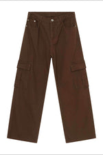 Hight Rise Wide Leg Cargo Pants Brown for a perfect OOTD – dress to impress outfits from Amexza