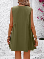 Mandy V-Neck Sleeveless Mini Dress - Amexza