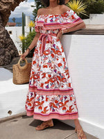 Off-Shoulder Floral Maxi Dress