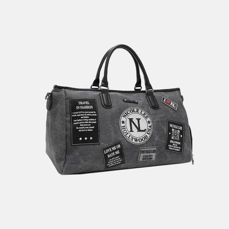 Nicole Lee USA Denim Patch Duffel for a perfect OOTD – dress to impress outfits from Amexza