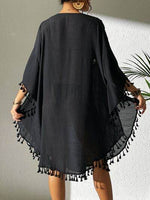 Tassel Cutout Scoop Neck Cover-Up Dress for a perfect OOTD – dress to impress outfits from Amexza