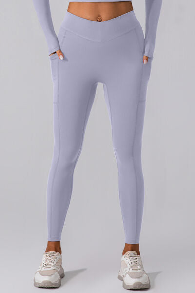 High Waist Active Leggings with Pockets Lavender for a perfect OOTD – dress to impress outfits from Amexza