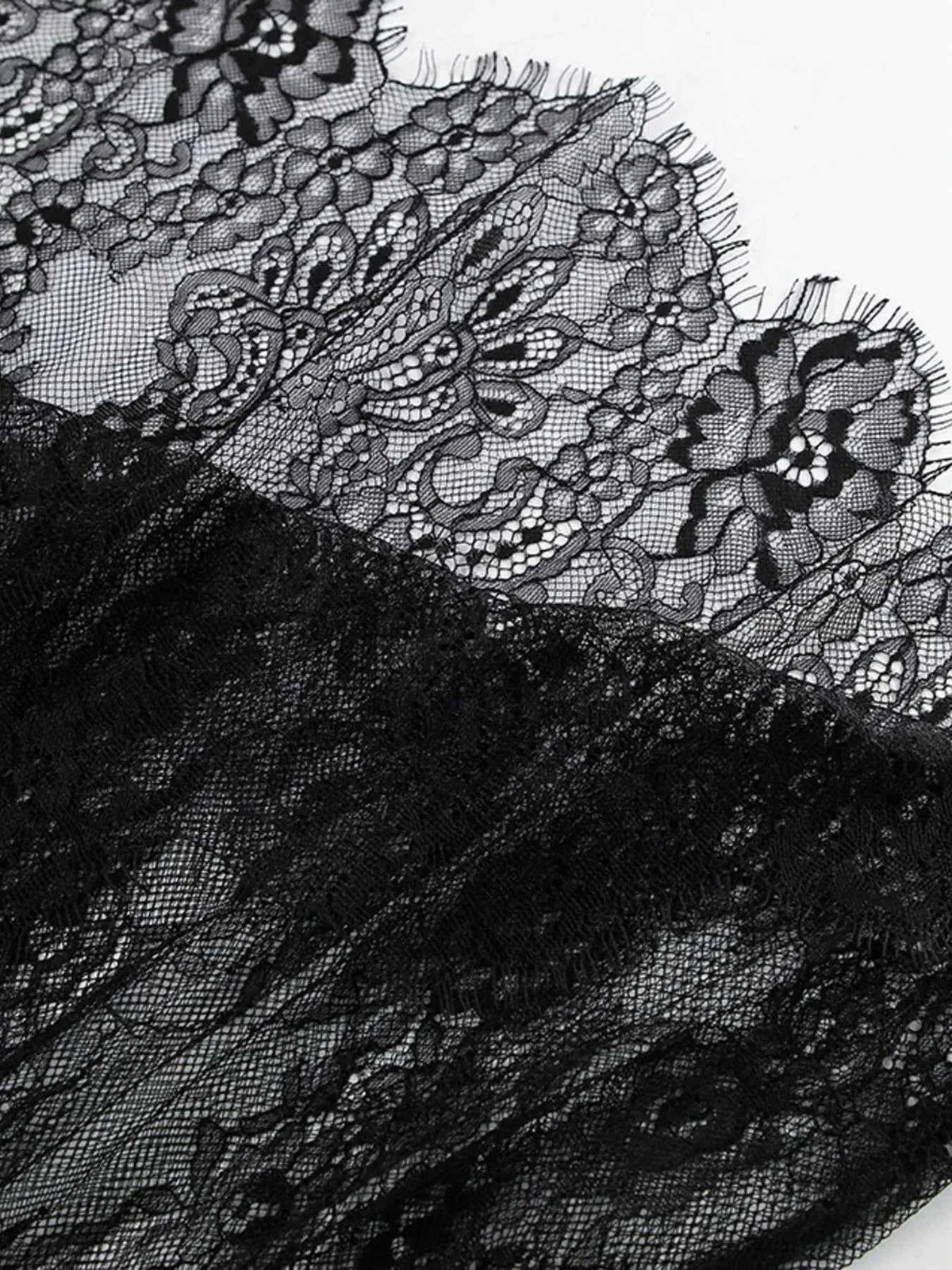 Lace Deep V-Neck Maxi Dress