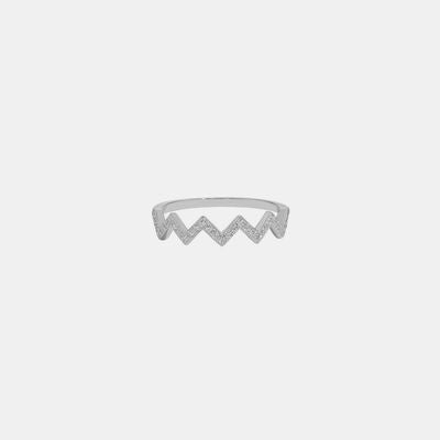 Wave Shape 925 Sterling Silver Ring Silver for a perfect OOTD – dress to impress outfits from Amexza