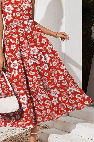 FAM-FAM Tiered Printed Square Neck Cami Dress for a perfect OOTD – dress to impress outfits from Amexza