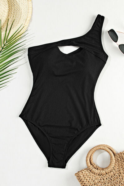 Cutout One Shoulder Sleeveless One-Piece Swimwear for a perfect OOTD – dress to impress outfits from Amexza