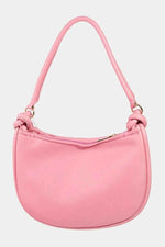 Fame PU Leather Basket Weave Half Moon Bag for a perfect OOTD – dress to impress outfits from Amexza