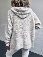 Zip-Up Hooded Sweater - Amexza