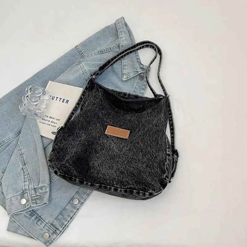 Adjustable Strap Denim Shoulder Bag for a perfect OOTD – dress to impress outfits from Amexza
