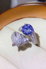 2 Carat Moissanite Adjustable Animal Bypass Ring for a perfect OOTD – dress to impress outfits from Amexza