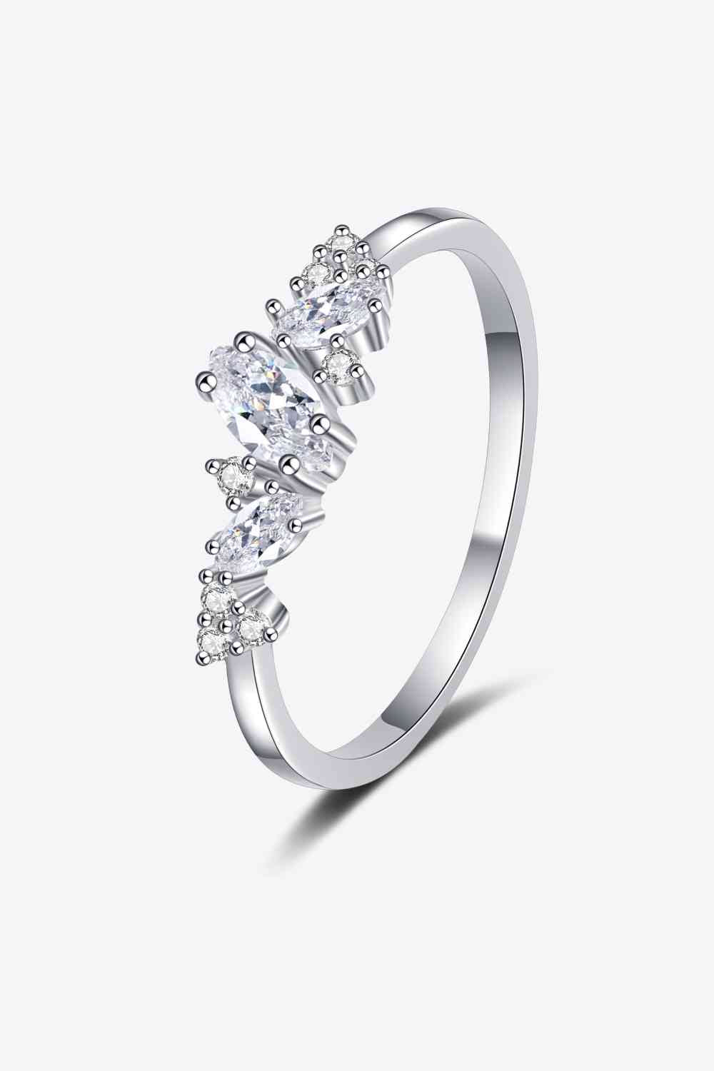 Adored Moissanite Rhodium-Plated Ring for a perfect OOTD – dress to impress outfits from Amexza