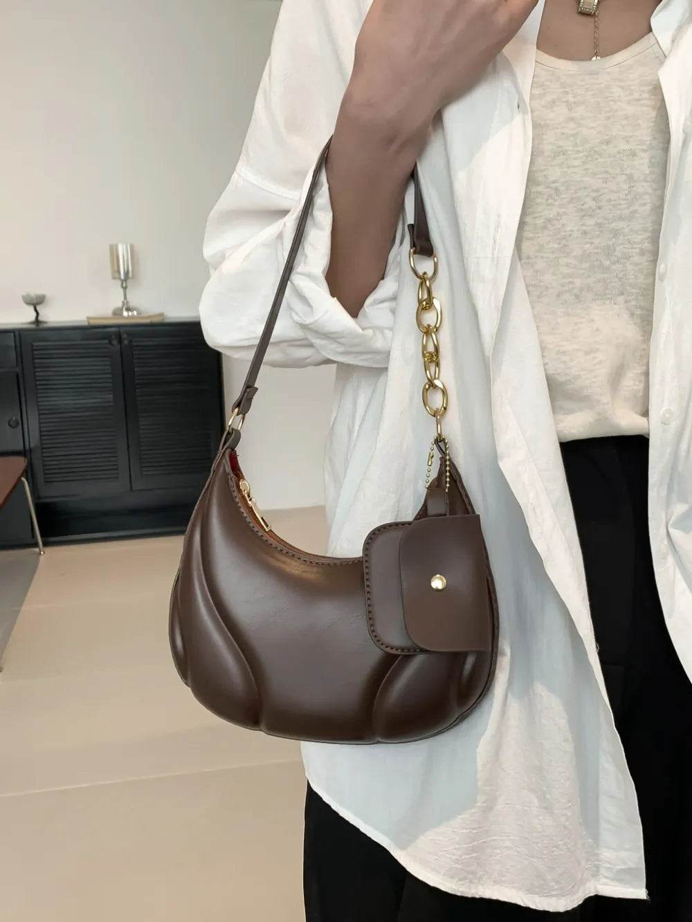 PU Leather Shoulder Bag with EarPods Bag for a perfect OOTD – dress to impress outfits from Amexza