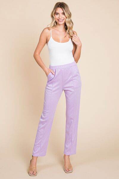 Culture Code Full Size Pin Tuck Detail Slim Pants Lilac for a perfect OOTD – dress to impress outfits from Amexza