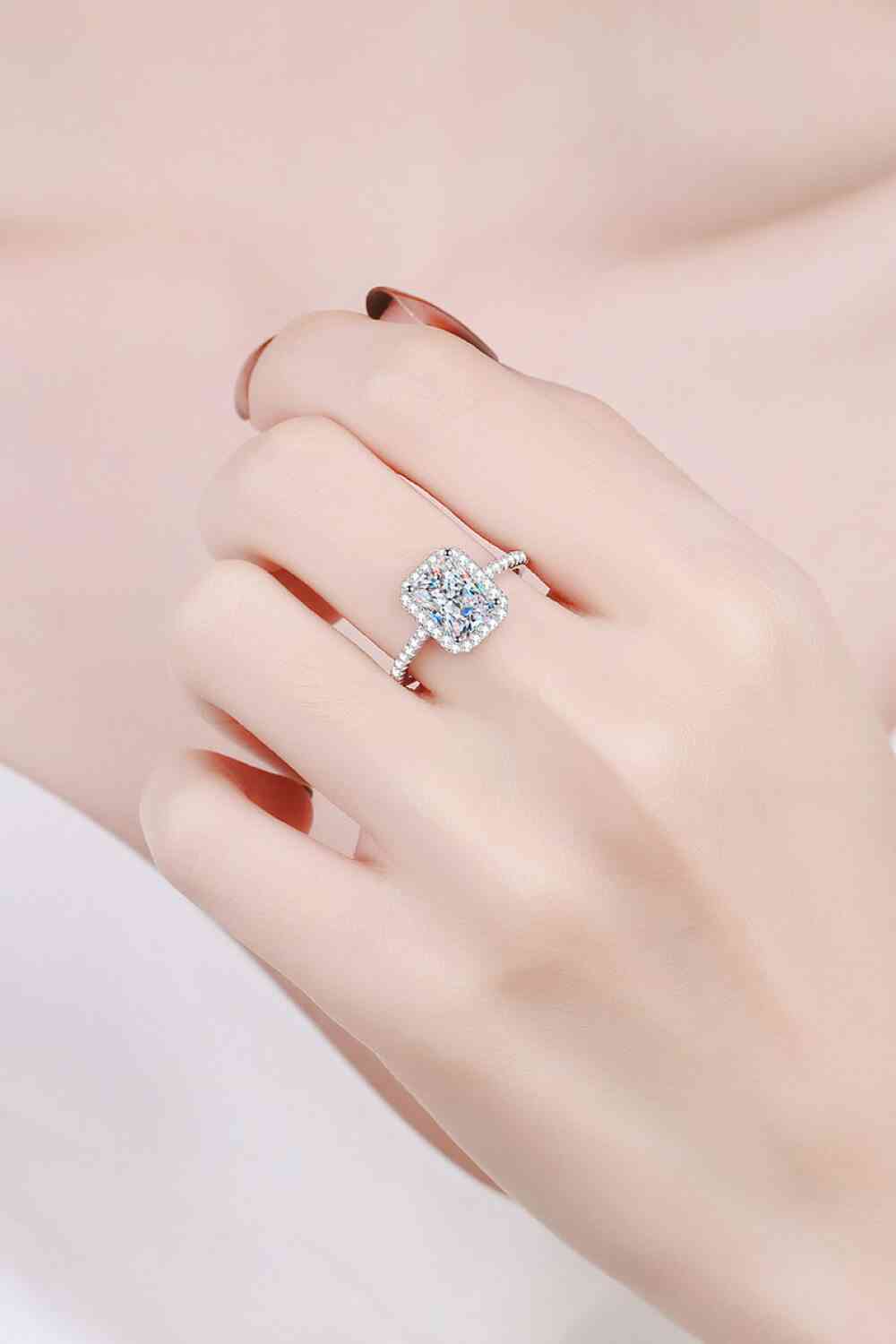 1 Carat Rectangle Moissanite Ring for a perfect OOTD – dress to impress outfits from Amexza