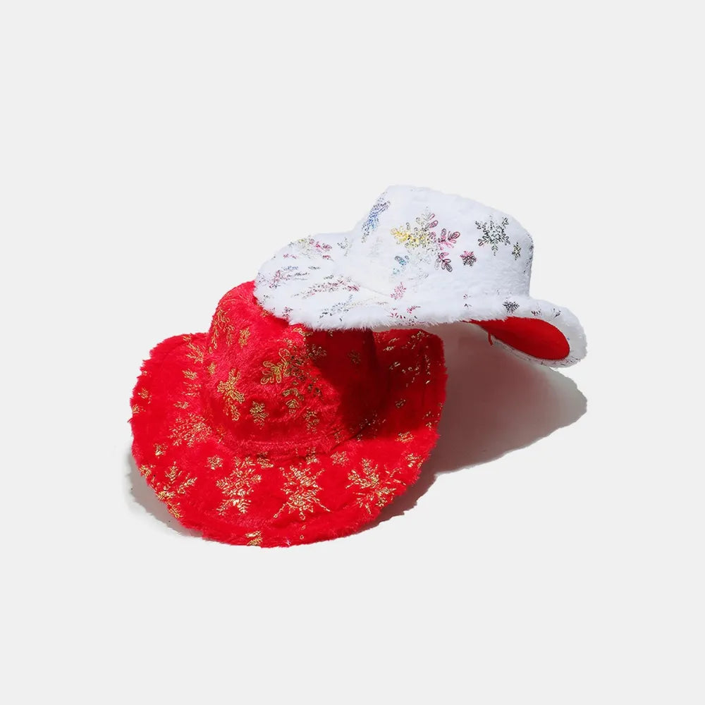 Fuzzy Snowflakes Polyester Hat for a perfect OOTD – dress to impress outfits from Amexza