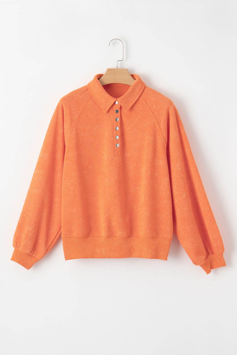 Half Snap Long Sleeve Sweatshirt - Amexza