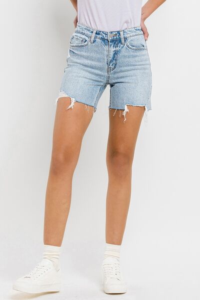 Vervet by Flying Monkey High Rise Denim Shorts Light for a perfect OOTD – dress to impress outfits from Amexza