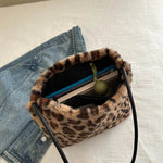 Leopard Furry Shoulder Bag for a perfect OOTD – dress to impress outfits from Amexza