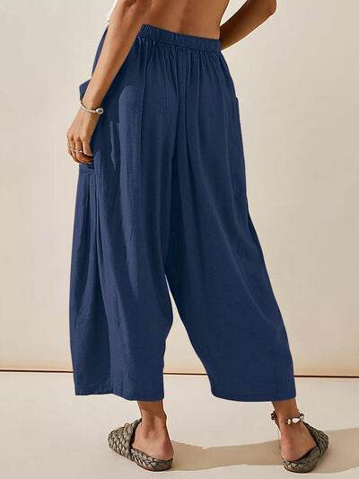 Full Size Wide Leg Pants with Pockets for a perfect OOTD – dress to impress outfits from Amexza