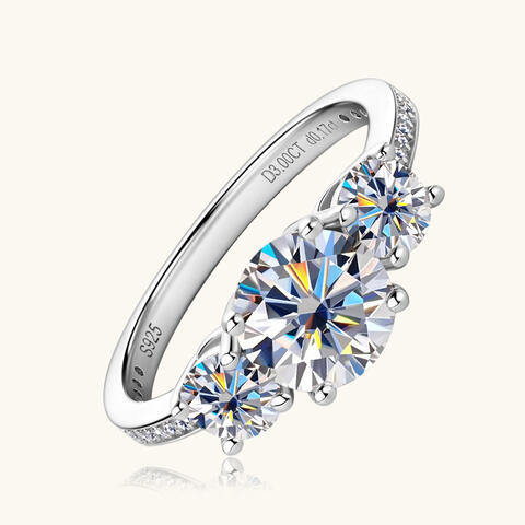 3 Carat Moissanite 925 Sterling Silver Ring for a perfect OOTD – dress to impress outfits from Amexza