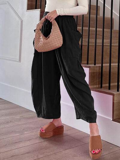 Full Size Wide Leg Pants with Pockets for a perfect OOTD – dress to impress outfits from Amexza