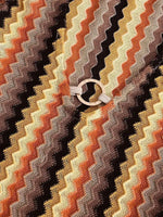 Contrast Striped Long Sleeve Maxi Dress