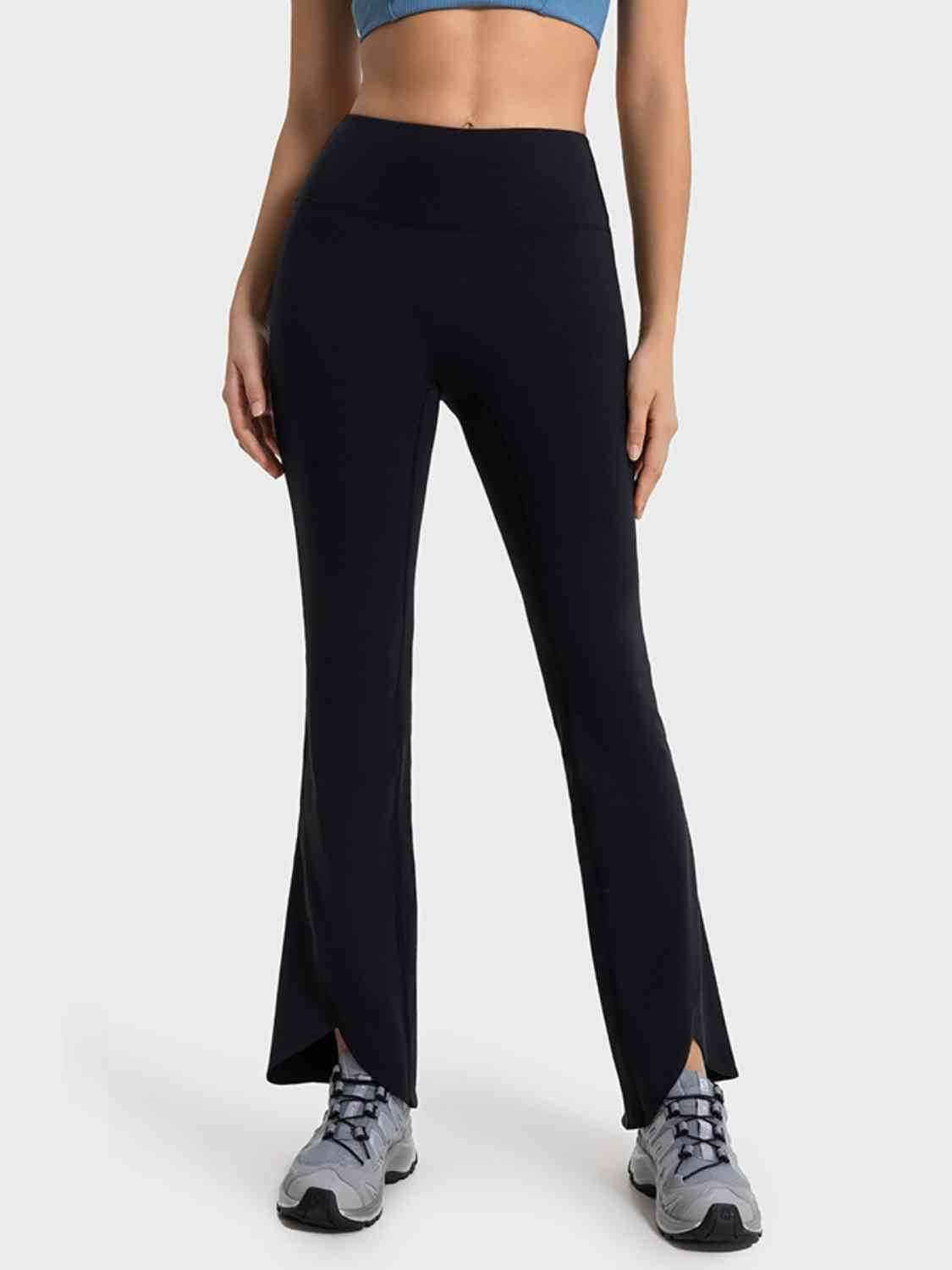 Millennia Wide Waistband Bootcut Sports Pants - Amexza